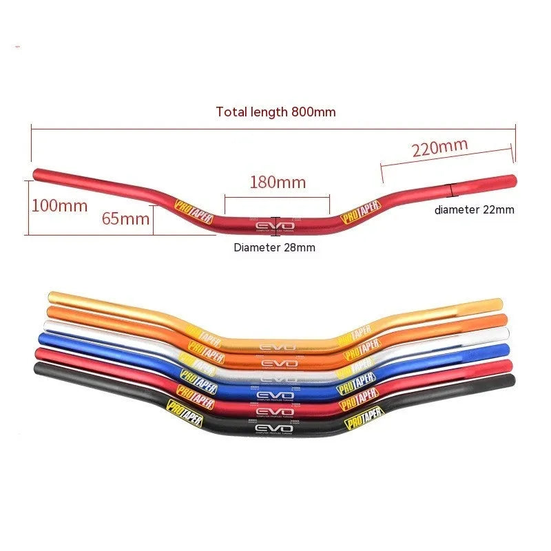 Scrambling motorcycle PRO handlebar aluminium alloy 28mm diameter 80cm width orange