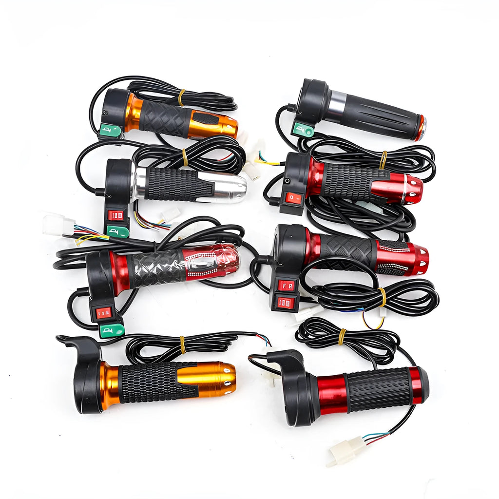 Three-wheel electric vehicle accelerator conversion kit with plastic rotating handle and fuel switch