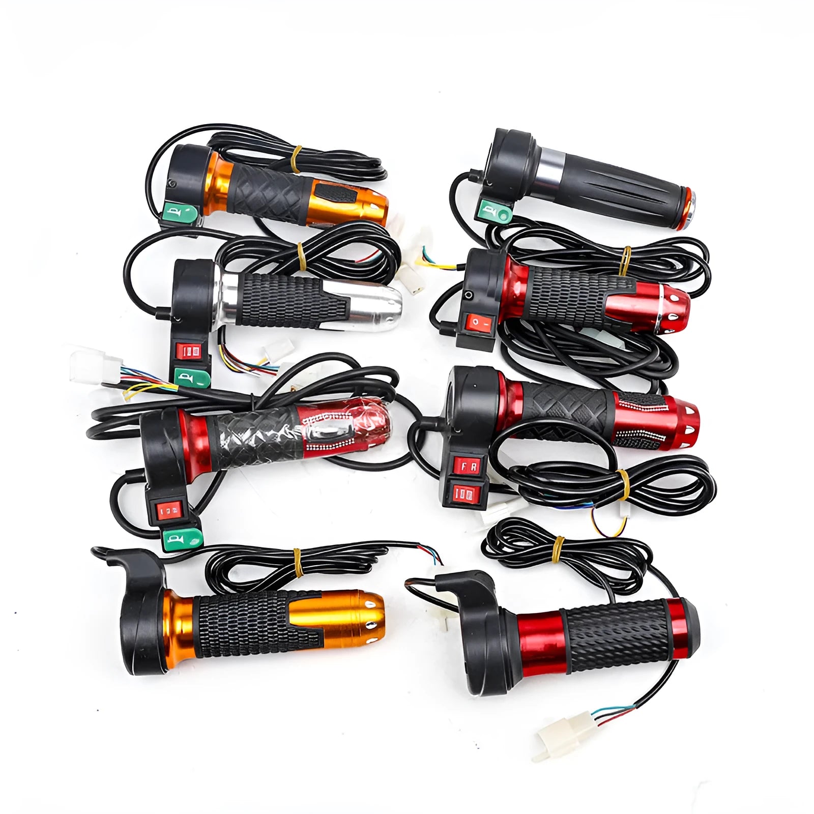 Three-wheel electric vehicle accelerator conversion kit with plastic rotating handle and fuel switch