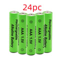 Pack of green 3000mAh rechargeable alkaline AA batteries