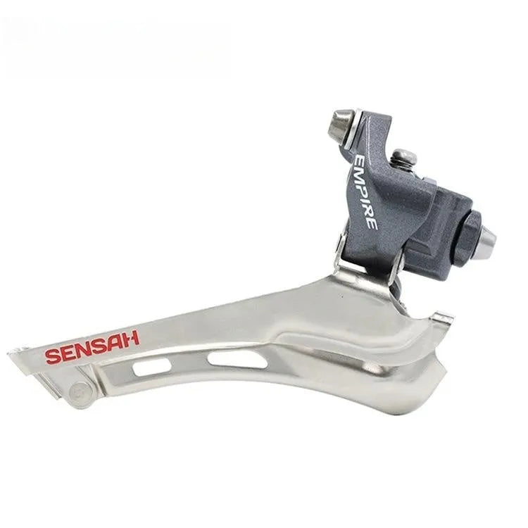 Road bike transmission kit showing aluminium alloy manual shifter, front derailleur and short-leg rear derailleur components