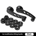 Pair of alloy car modification lifter hand crank accessories in black, blue, red, and silver colour options