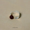 Alloy ring and bracelet set with diamond shape elements and electroplating finish
