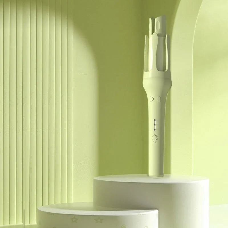 32mm automatic hair curler in white or Chigo colour options with wired AC power adapter