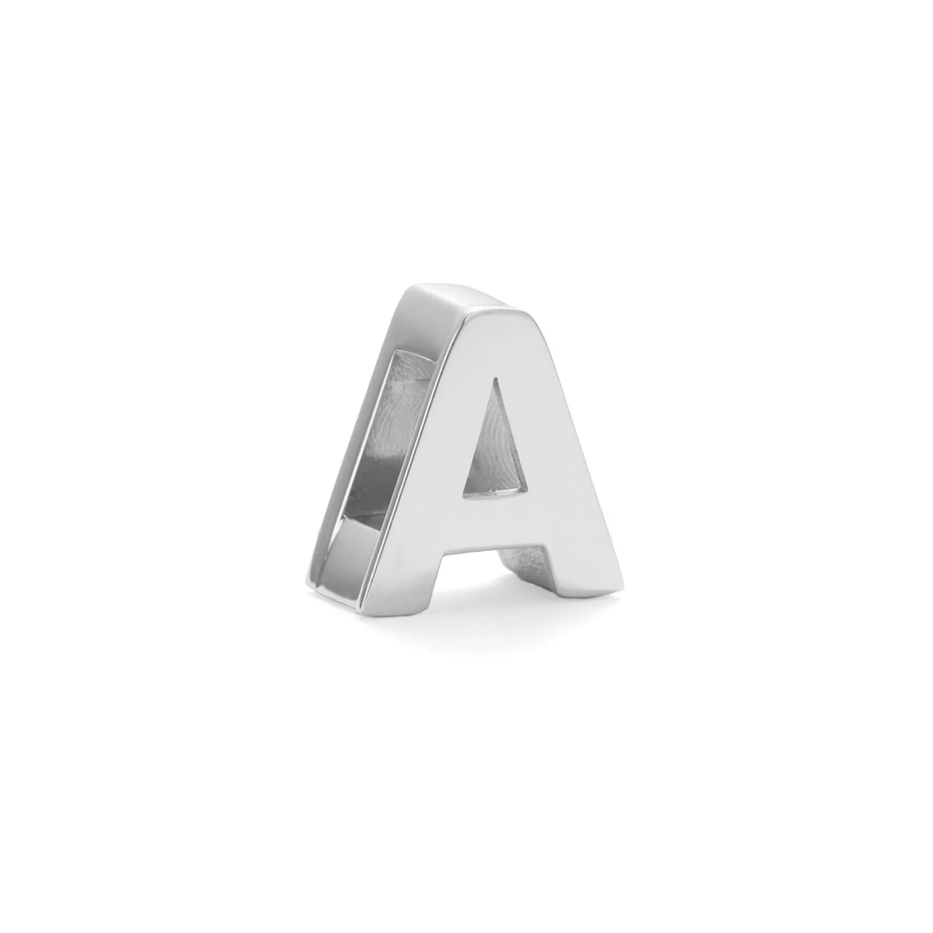 Titanium steel necklace with a single charm showing a number or letter on a 40.5cm gold or silver chain.