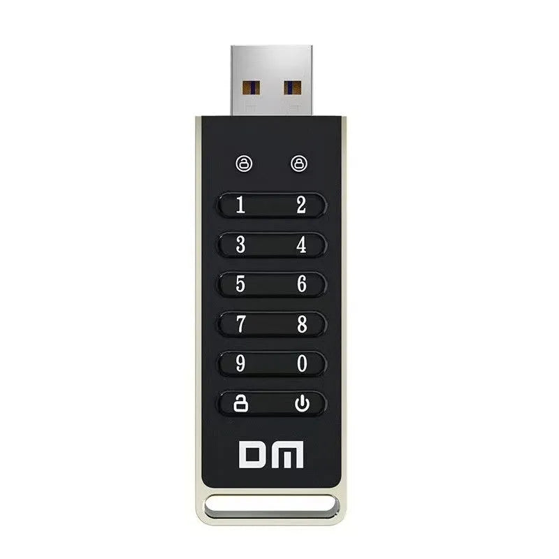 Fingerprint encrypted USB 3.0 flash drive with metal shell and digital button security