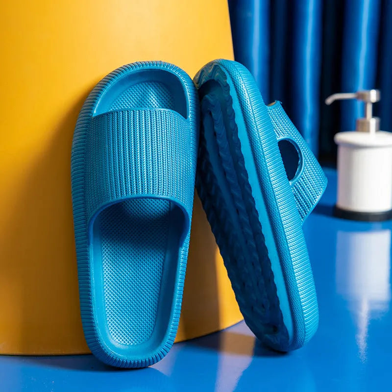 EVA flip flops slippers for women men soft anti-skid sole thick 3.5cm bathroom wear