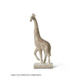 Wood colour synthetic resin giraffe decorative figurine with European style design measuring 30.5cm tall