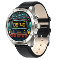 Smart watch with Bluetooth calling display showing music playback and health metrics