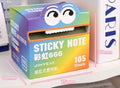 Boxed set of transparent pull-out sticky notes pad with 105 pages in six colour theme options
