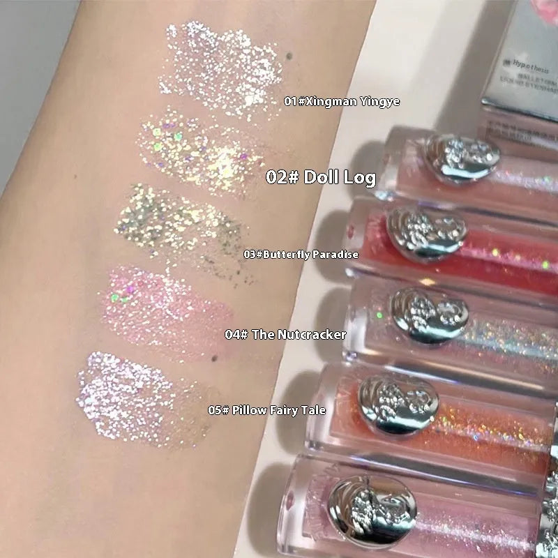 Ballet liquid eye shadow collection showing five colour options for universal skin types