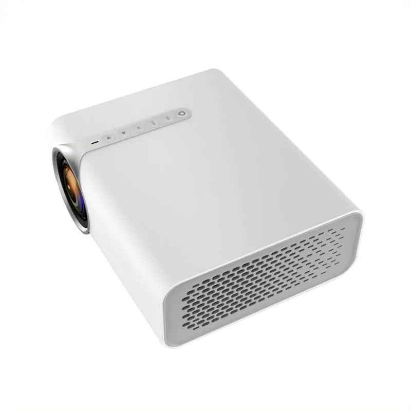 YG530 mini mobile phone projector in black or white with wireless same-screen projection capability
