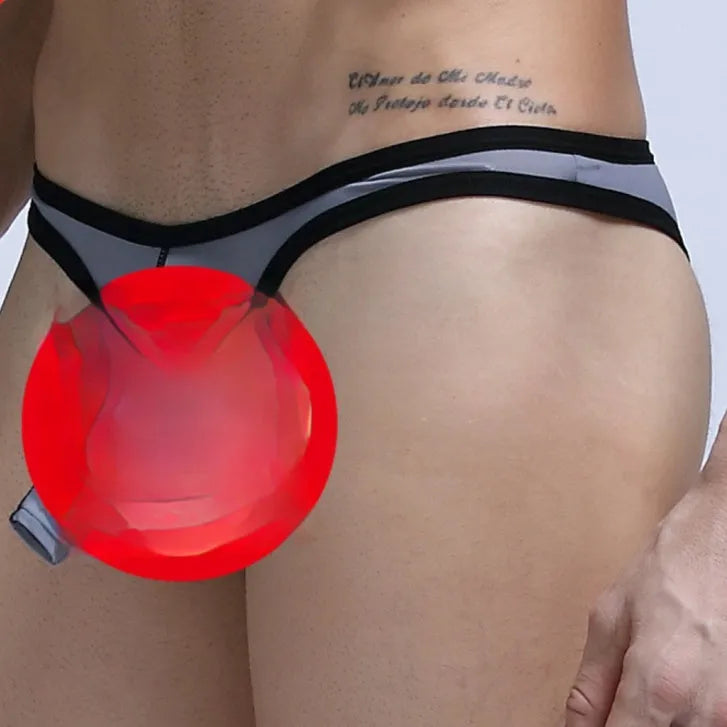Men's ice silk briefs with elephant nose pouch design in multiple colours