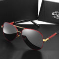 Metal framed polarised sunglasses with dragon and phoenix decorative elements