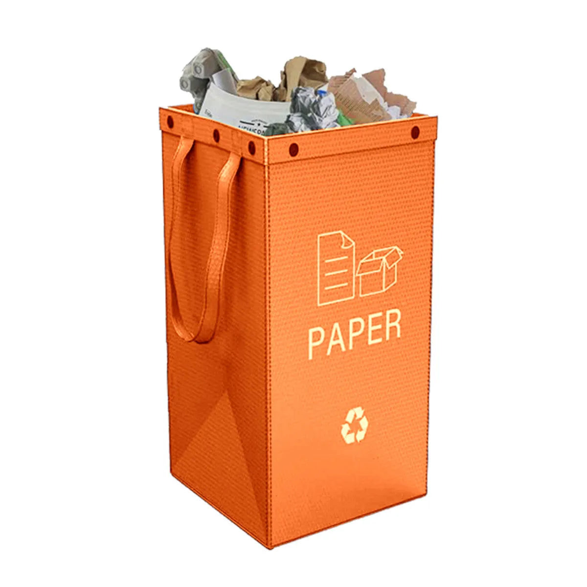 Blue 40L reusable PP waste sorting bag, 30cm wide by 50cm tall, standing upright.