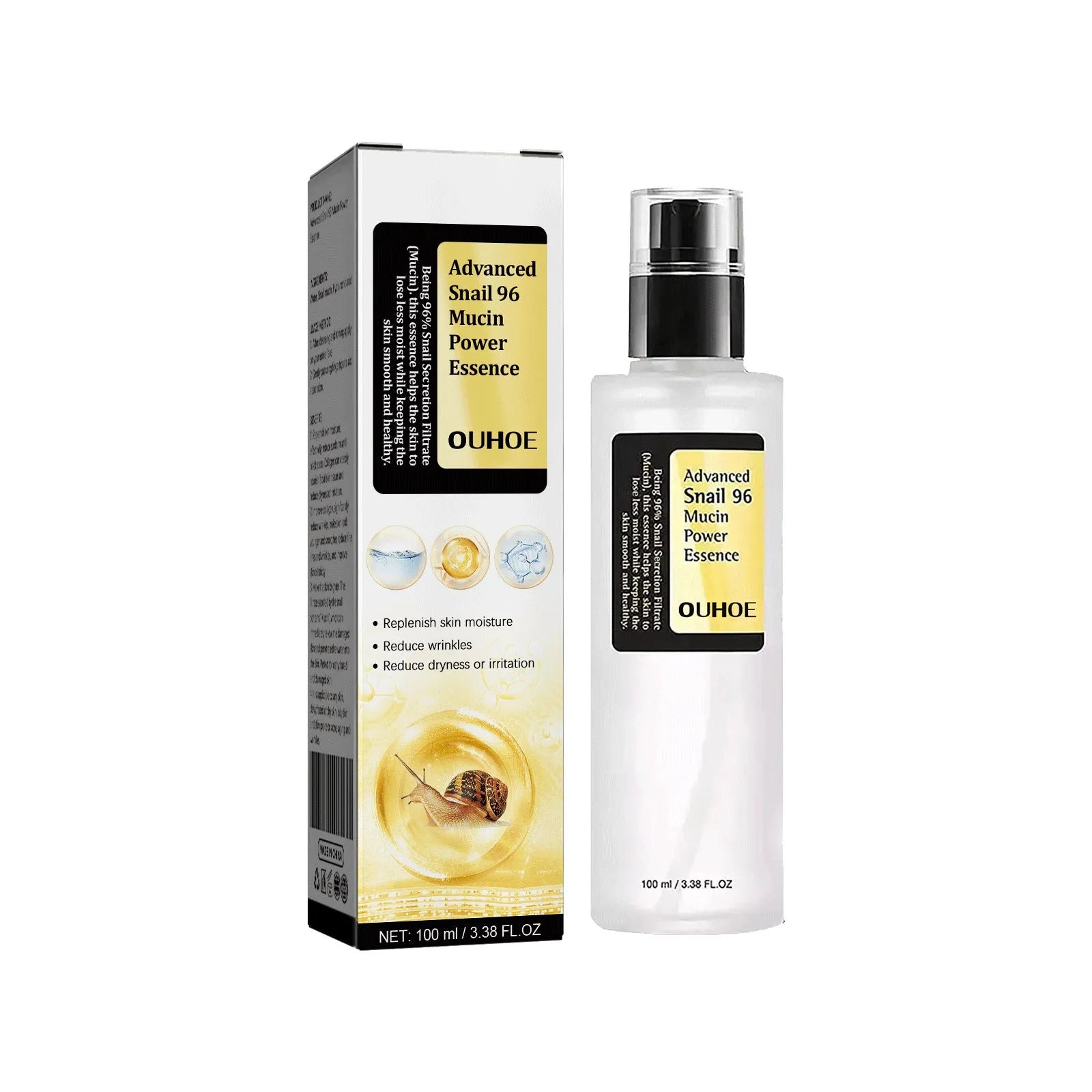 Original snail serum collagen facial serum bottle 100ml with hydrating brightening nourishing effects