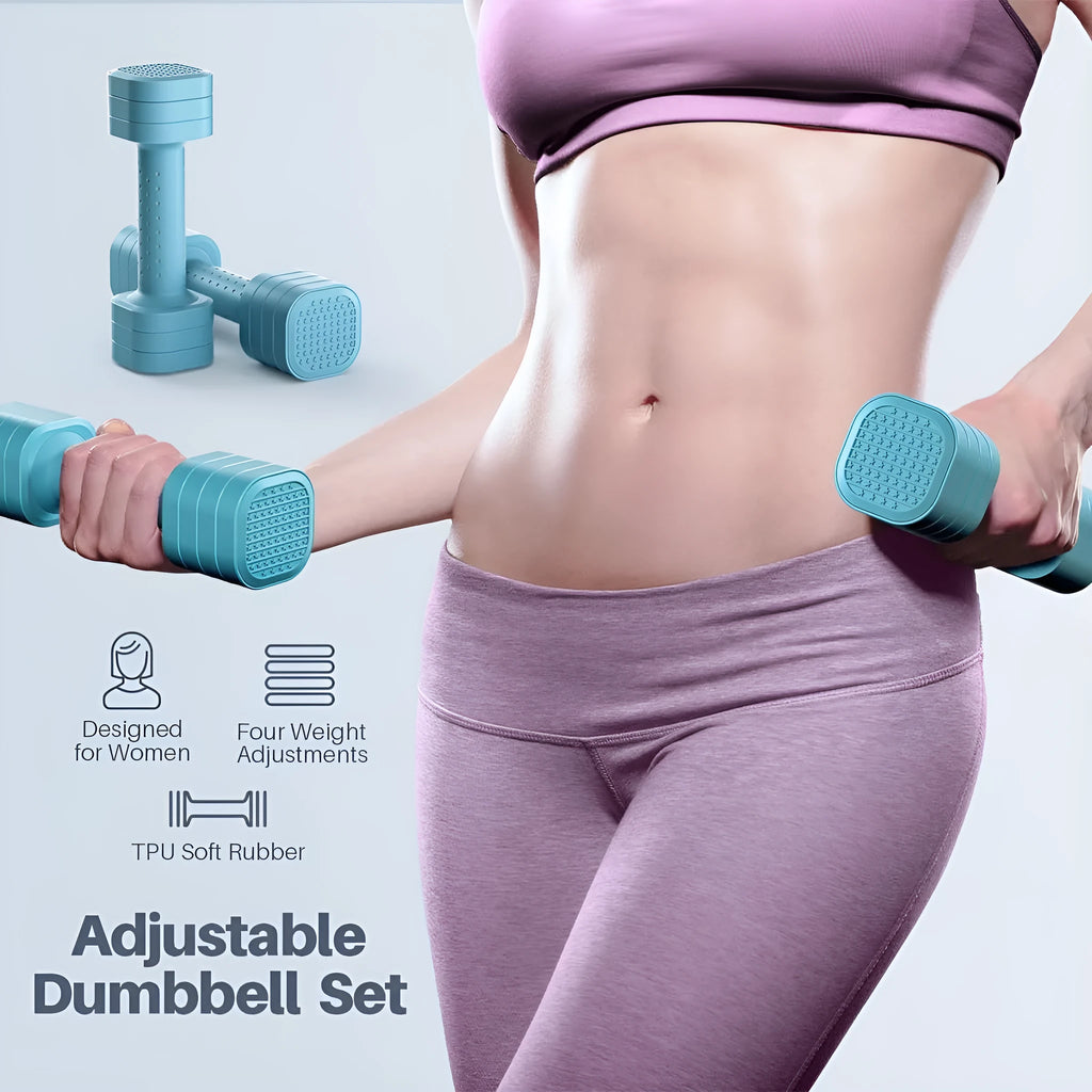 A pink detachable dumbbell with a 5lb weight for women's fitness and body shaping exercises.