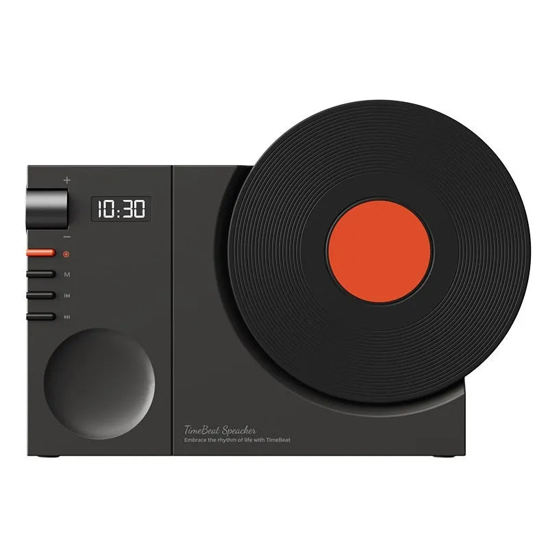 Mini Bluetooth portable speaker in Obsidian Black, Ivory White, Coral Pink or Plum Green colours with USB charging port