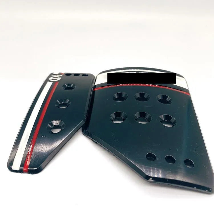 Aluminium alloy manual transmission car pedal set with brake accelerator clutch pedals in grey or black