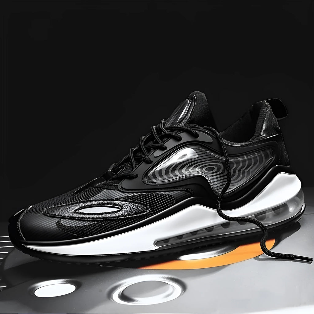 Men's casual shoes with air cushion height increasing design in Space Black or Space White colour options