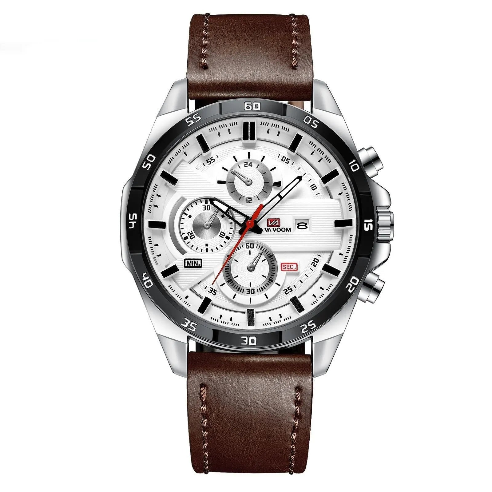 Men's business calendar quartz watch with waterproof design in multiple colour combinations