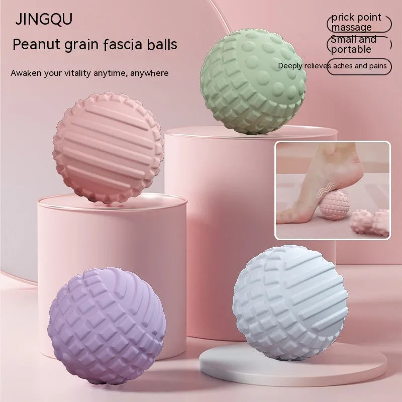 6cm TPR foot massage ball in blue colour for yoga and fitness muscle relief