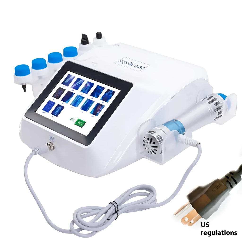 Handheld electromagnetic shock wave physiotherapy instrument with remote control device