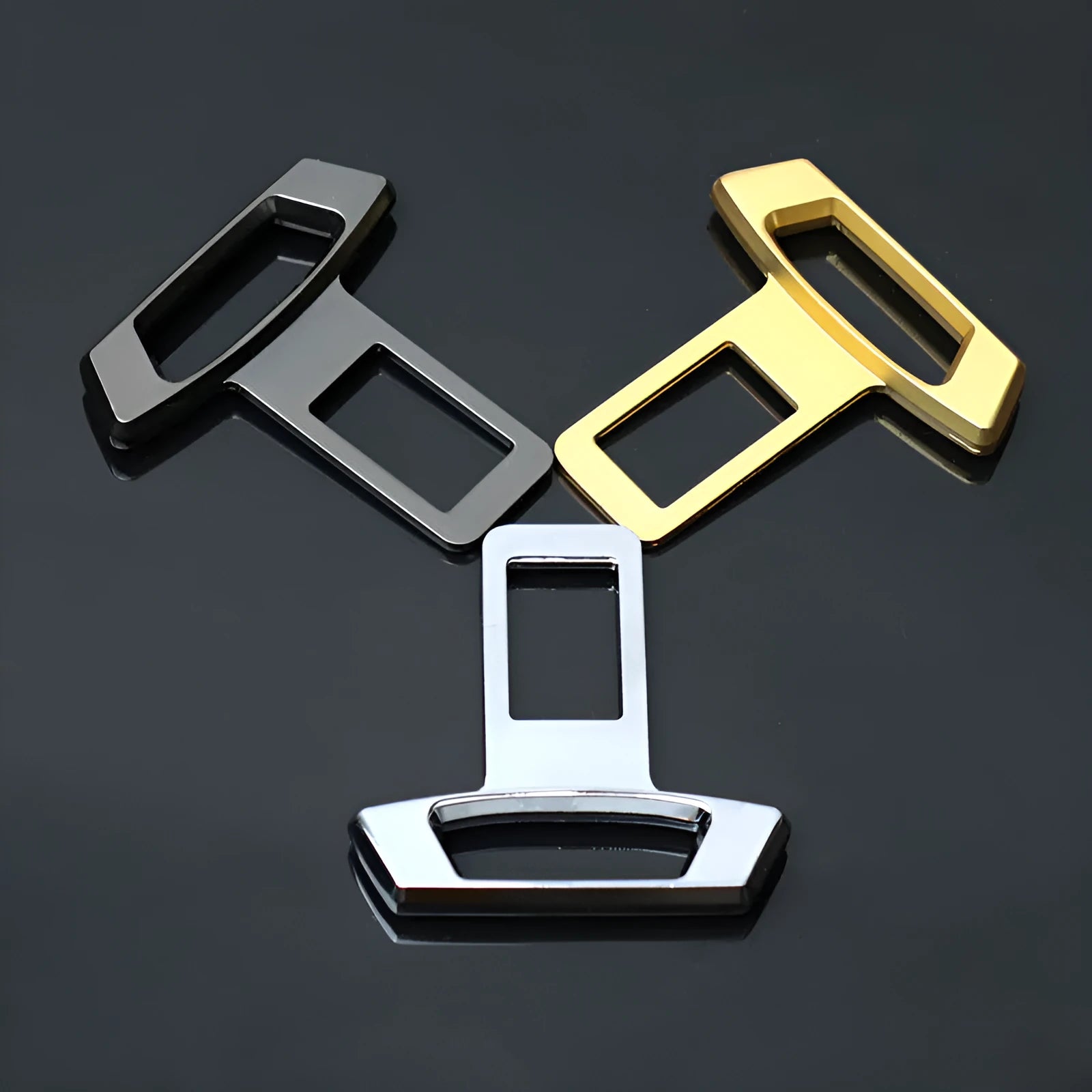Metal car interior silencer insert in matte black, gold or silver colour options