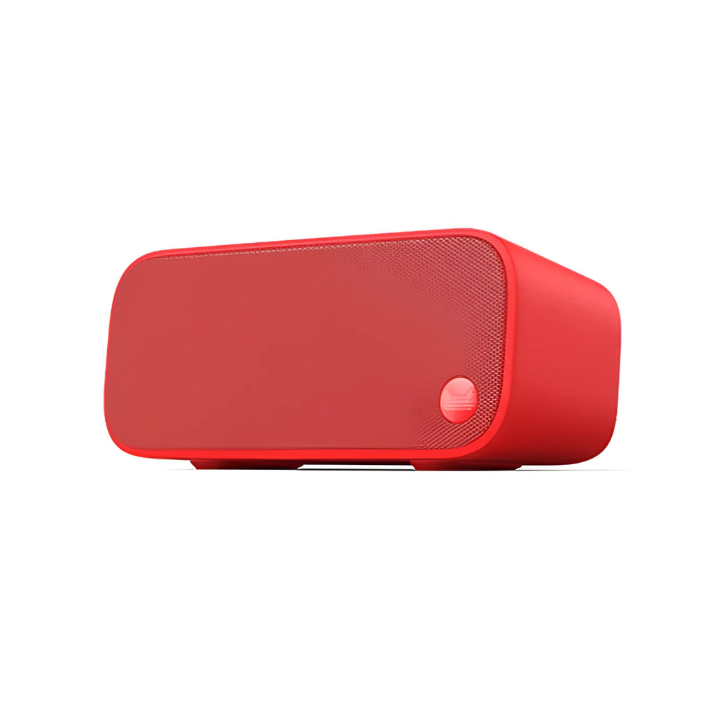 Elf Sugar Cube AI Smart Speaker in blue, green, red, or white, a compact portable wireless speaker.