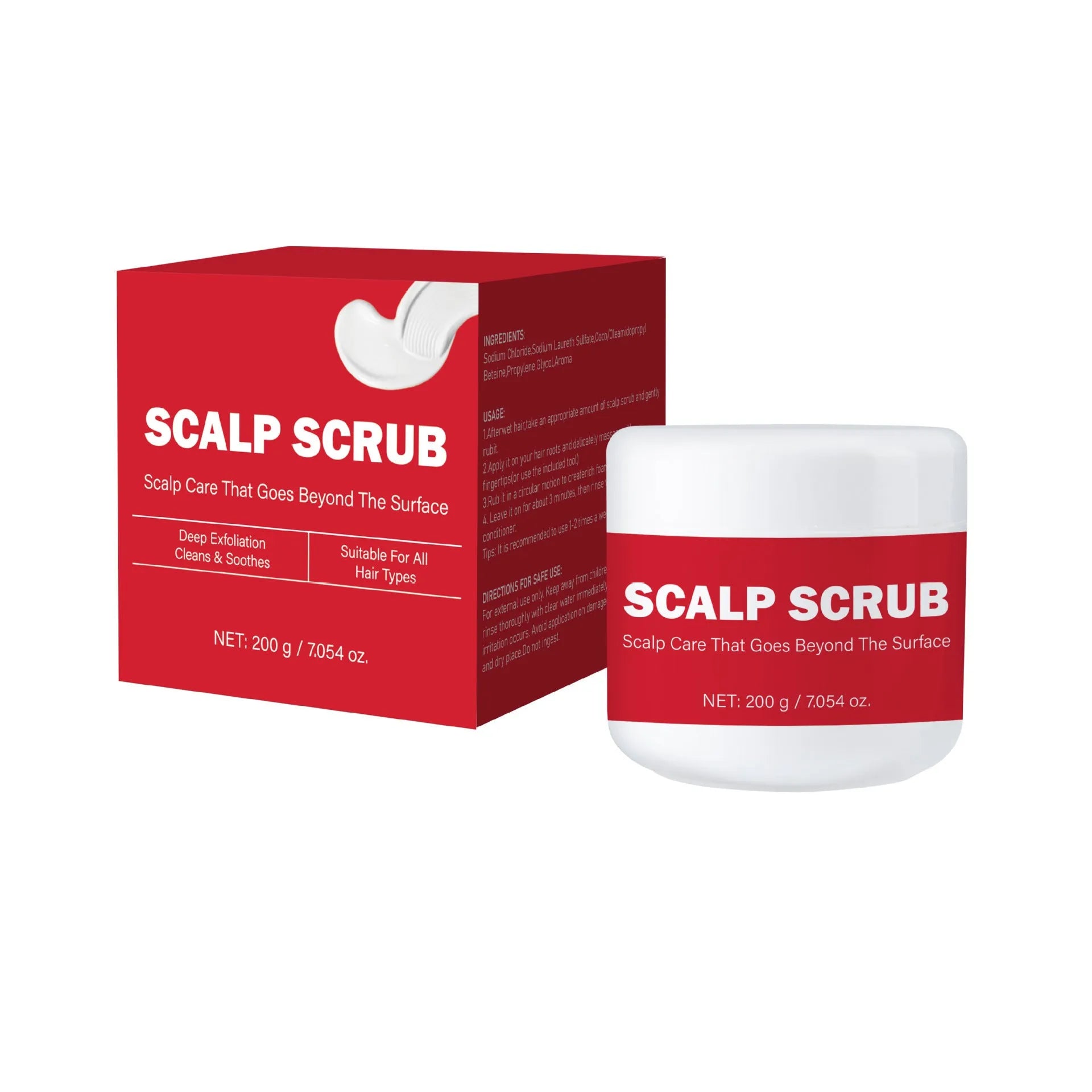 FPB007 exfoliating scalp shampoo 200g container with anti-itching anti-dandruff properties