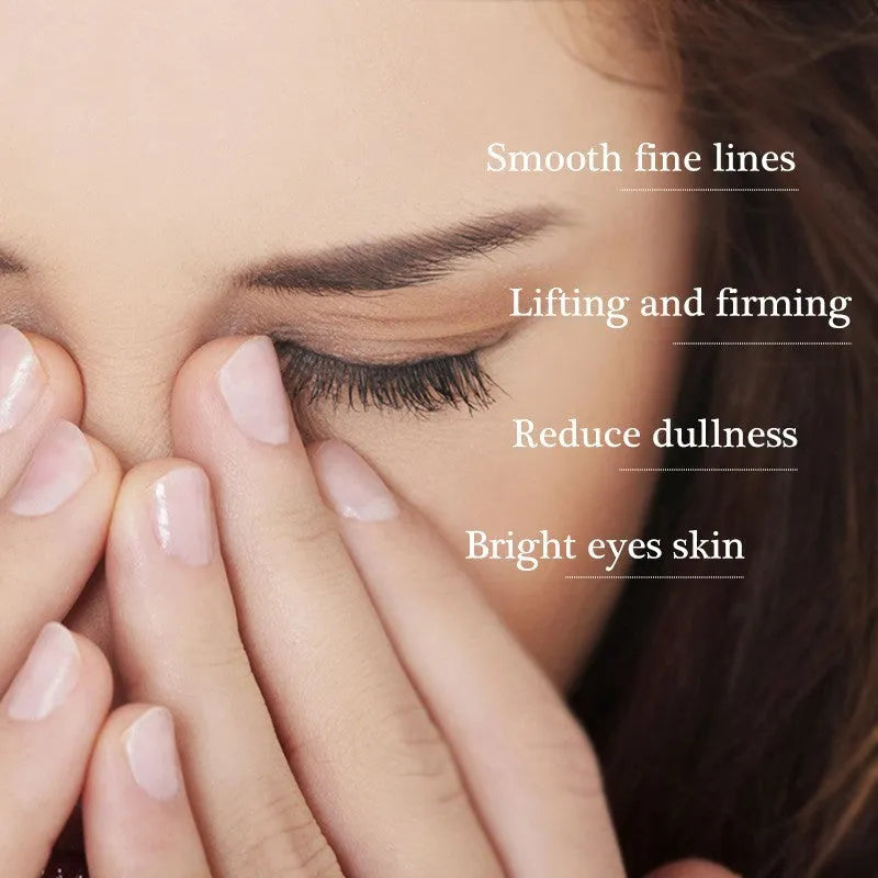 Jar of 20g anti-dark circle eye cream with peptides for reducing puffiness.