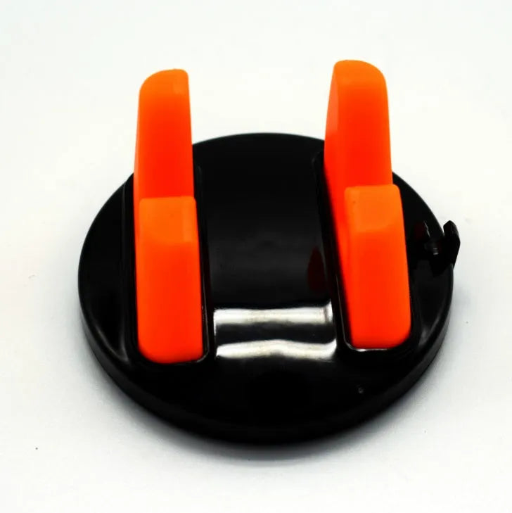 Mini dashboard car cell phone holder with silicone grip and 360-degree rotation in black