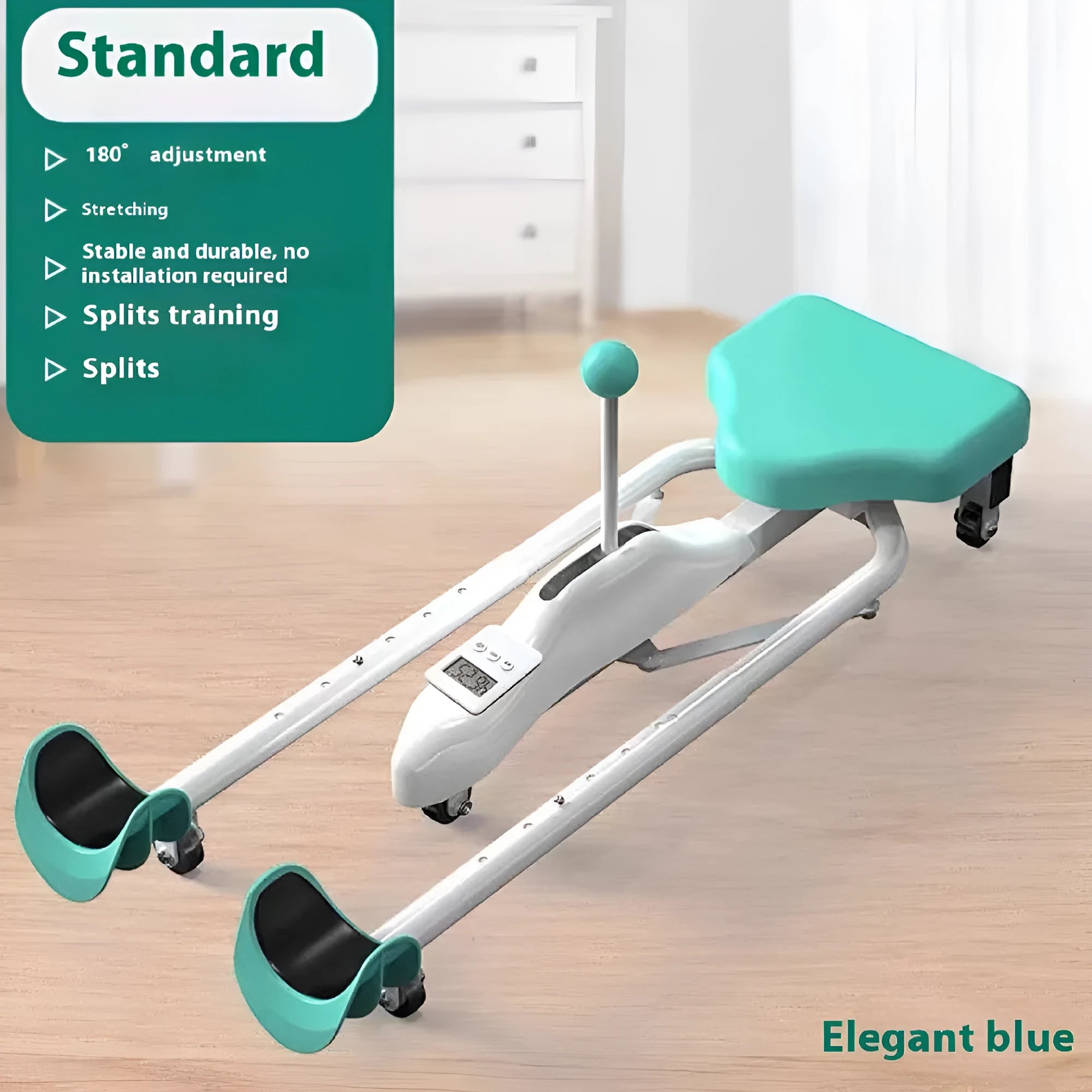 Horse Leg Opener stretching equipment with steel frame and foam padding in blue or pink colour options