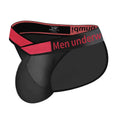 Men's transparent ice silk briefs with large V gradient high fork in red, black, or white colours