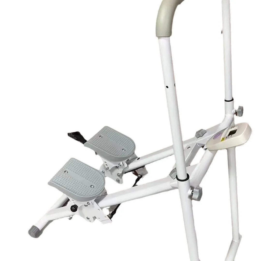 White foldable multi-function treadmill and climbing frame home fitness equipment