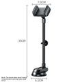 Black universal car mobile phone bracket with rotating metal arm and double supercharged design