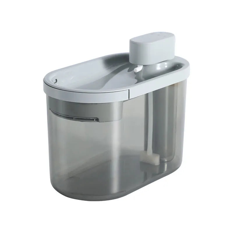 Automatic plastic drinking bowl for cats with infrared sensor, grey colour
