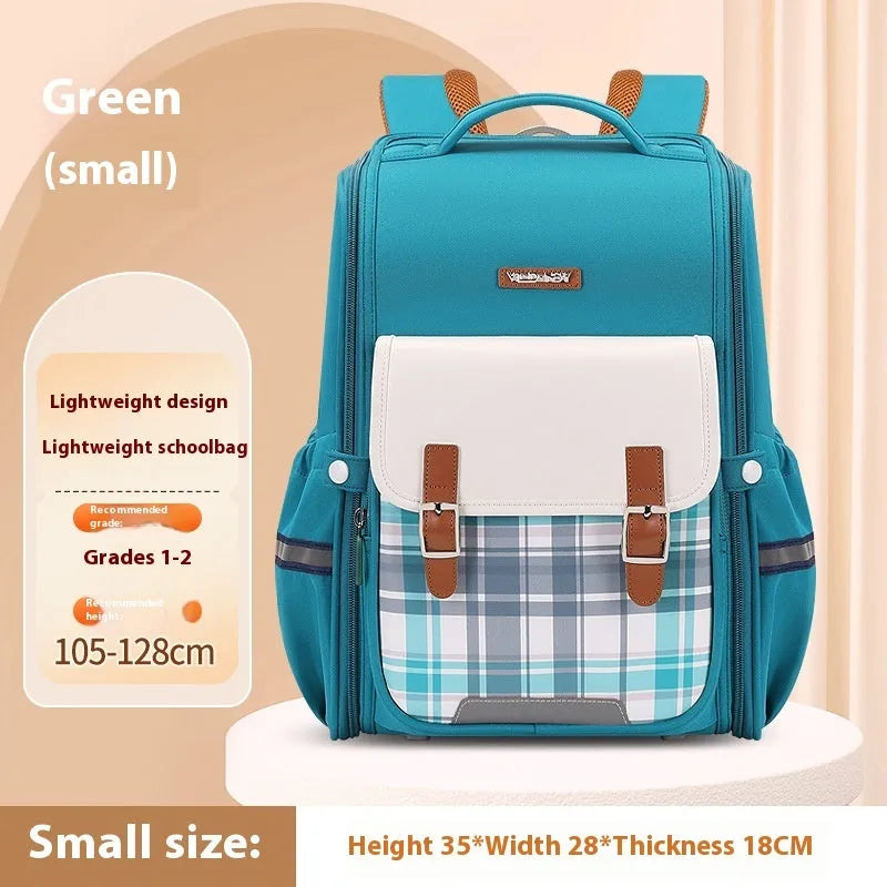 Lightweight Oxford cloth school backpack for students in grades 5-6 with large capacity