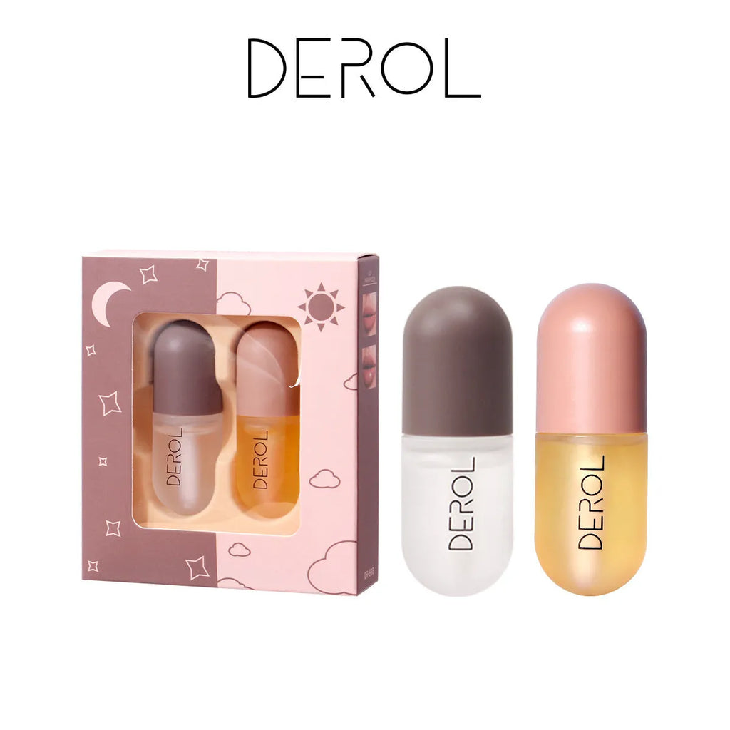 5.5cm lip care serum tube with non-sticky plumping formula in ginger and mint variants