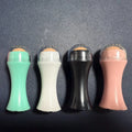 Portable volcanic stone facial roller for oily skin control in four colours