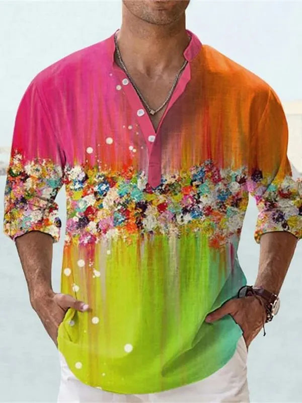 Short sleeve bamboo hemp pullover shirt with British style stripes in various colour options