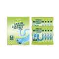 Box of drain cleaning powder showing 240g pack with eight individual 30g sachets inside