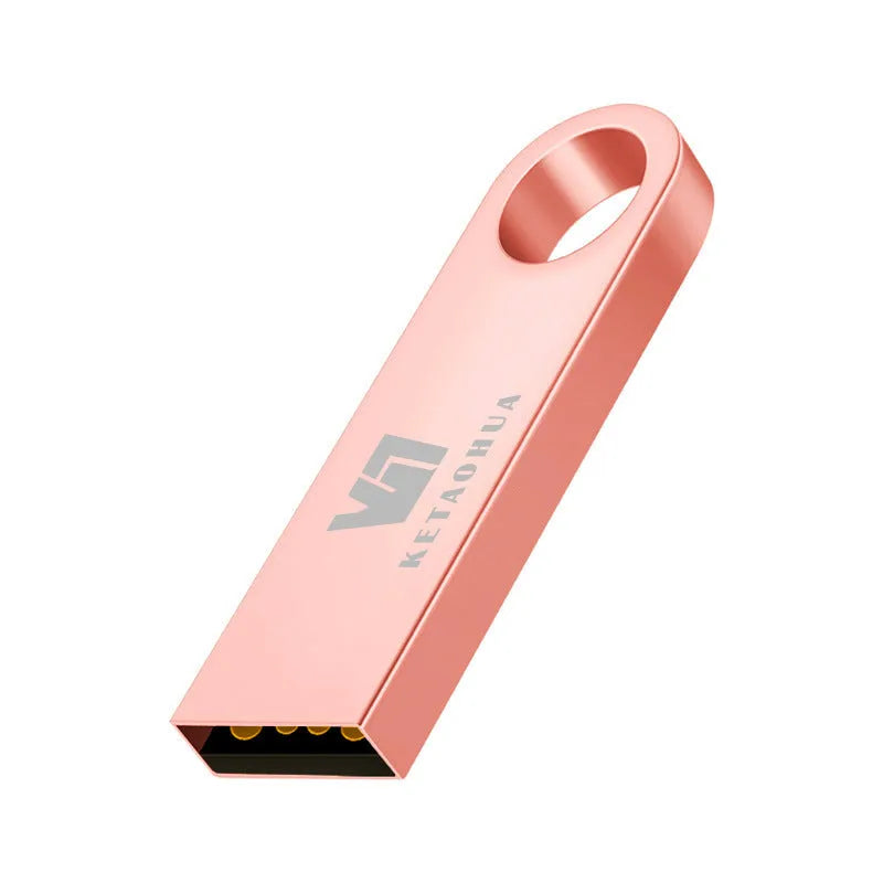 Silver metal car-shaped USB flash drive on a white background showing compact size.