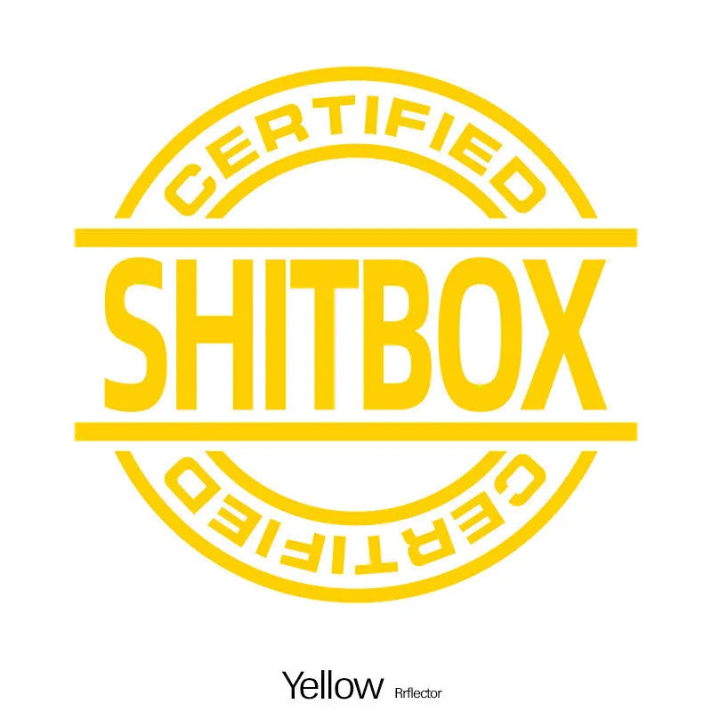 13 by 12 centimetre vinyl car sticker available in ten colour variations including glitter options