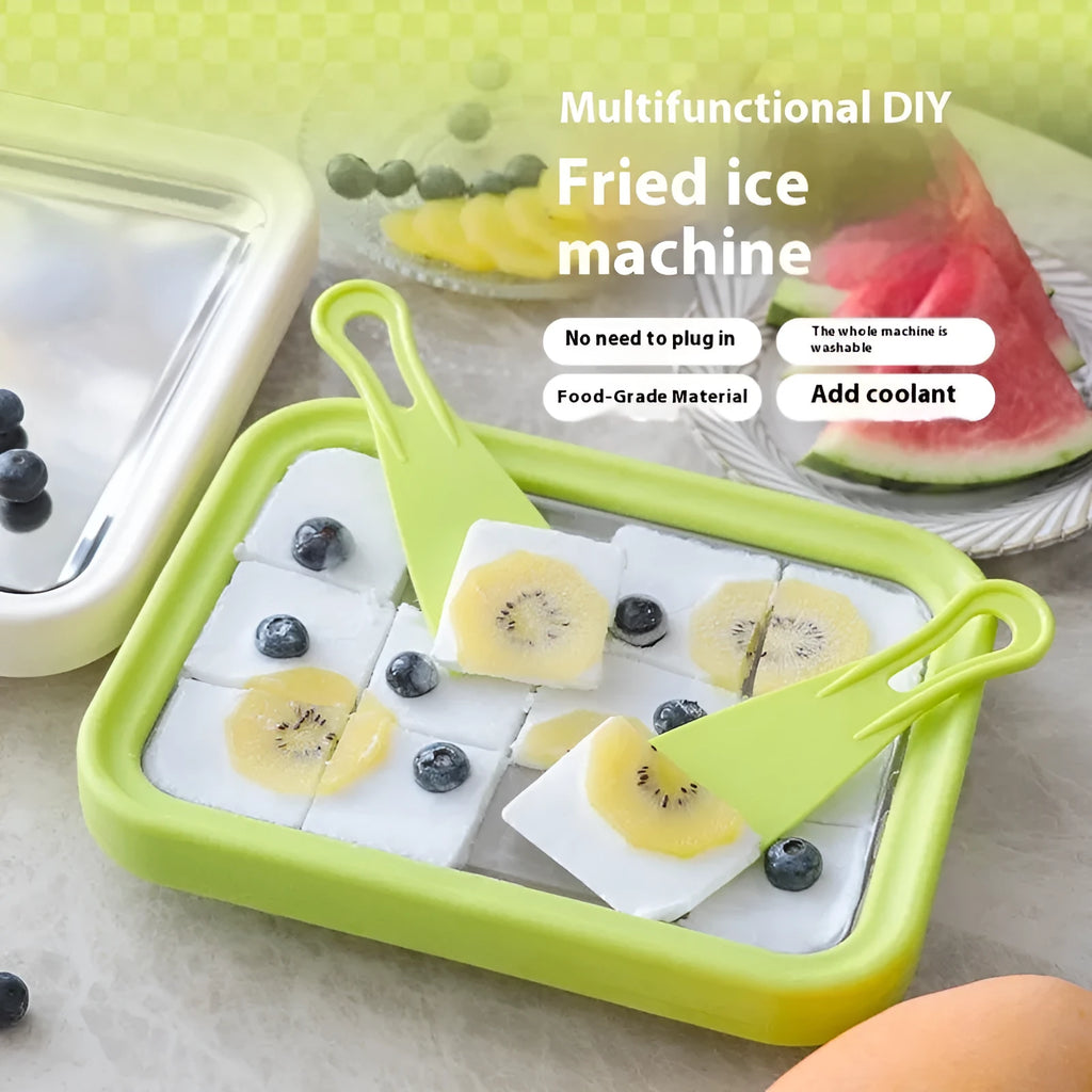 Children's DIY fried yogurt machine in four colours with aluminium gasket and 22.5x17.5 cm dimensions