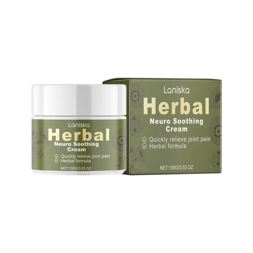 100g external body care cream container with botanical active ingredients arnica flower pepper mugwort root