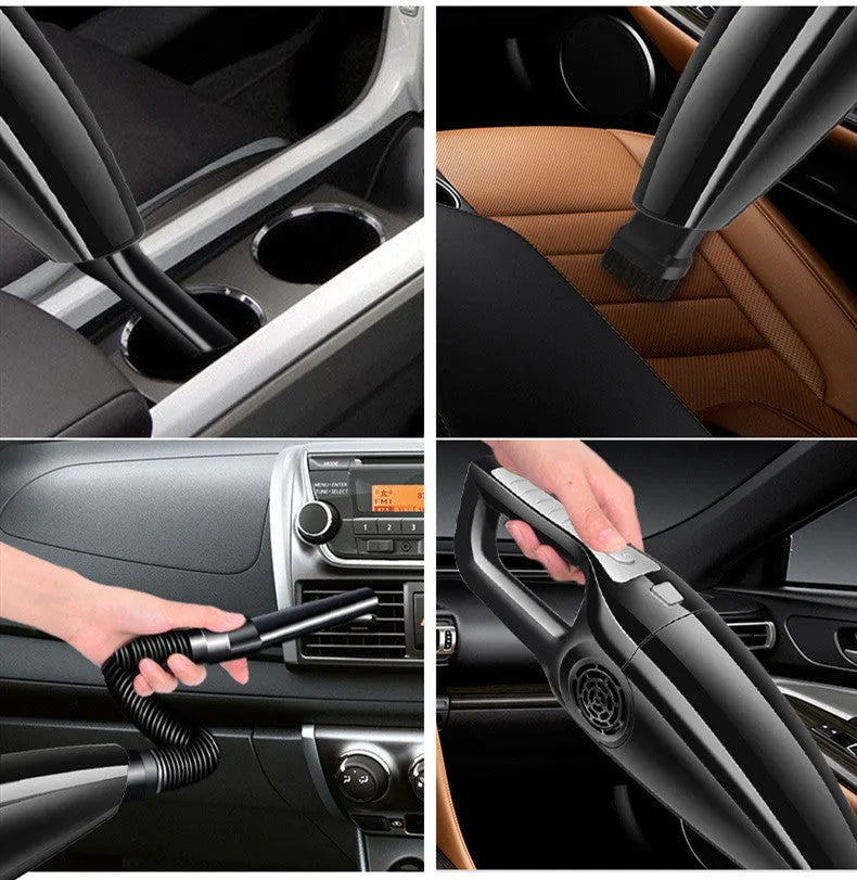 PoHigh Power Hypa car vacuum cleaner in black colour with cigarette lighter power cable