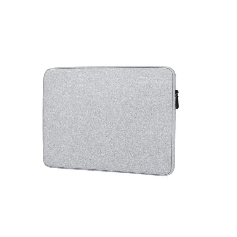 Black ant cloth liner bag for 13 inch iPad or MacBook with zipper closure and fluffy lining