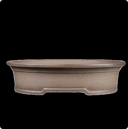Handmade oval purple sand ceramic bonsai pot for succulent displays