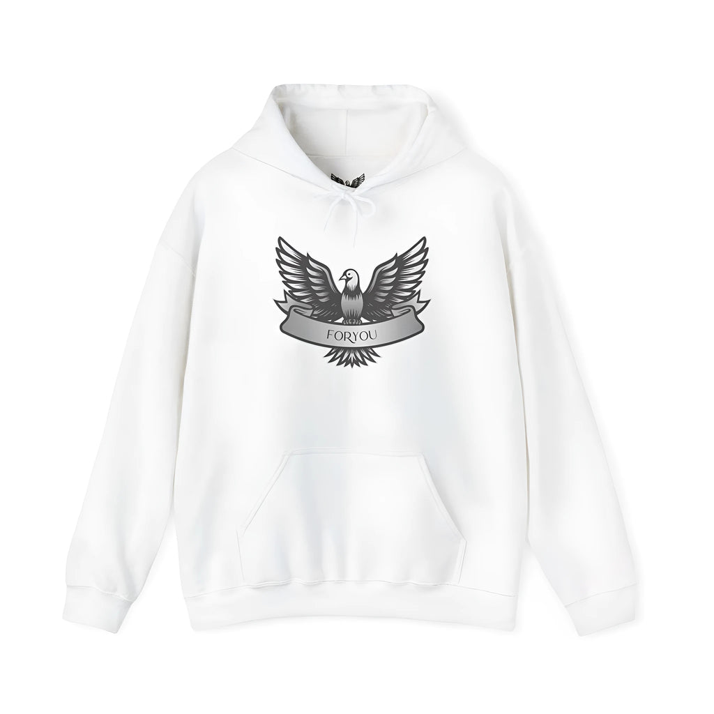 Solid colour pullover hoodie for men and women in cotton blend fabric